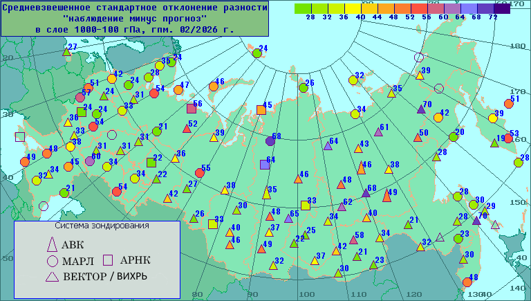 ���������� ������������������ �������� '����������-�������' ��� ������������� � ���� 1000-100 ���